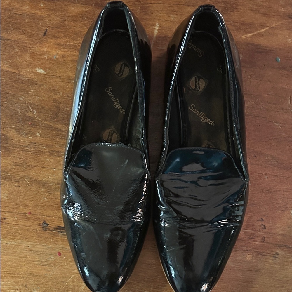 Massimo Dutti Black Patent Leather Loafers | Made in Portugal | EU 37
